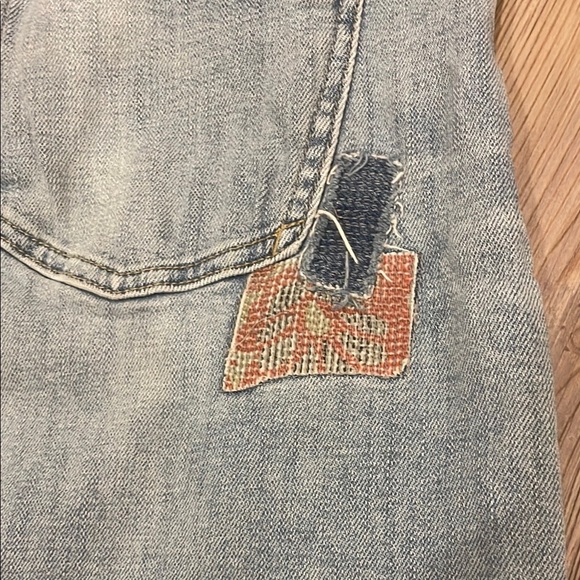 Plicro by Anthropologie Stylish Blue Distressed Jeans Size 29 - Picture 9 of 10